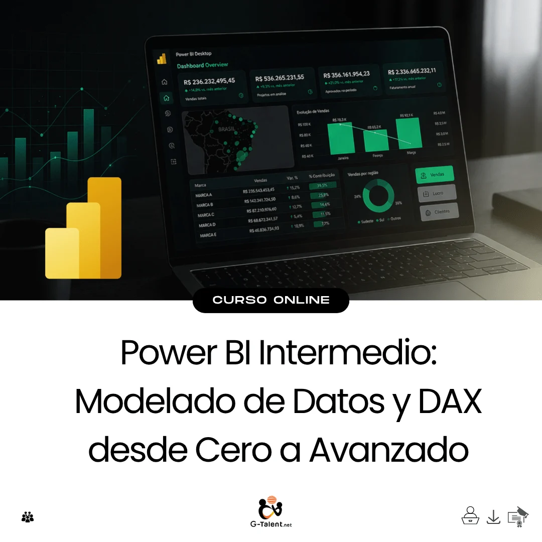 Power BI Intermedio: Modelado de Datos y DAX desde Cero a Avanzado